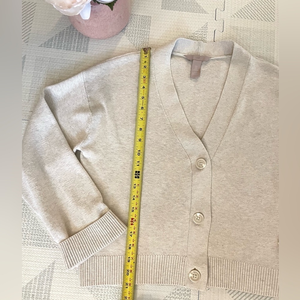 H&M Oversized Light Beige Cardigan Small - Picture 4 of 9